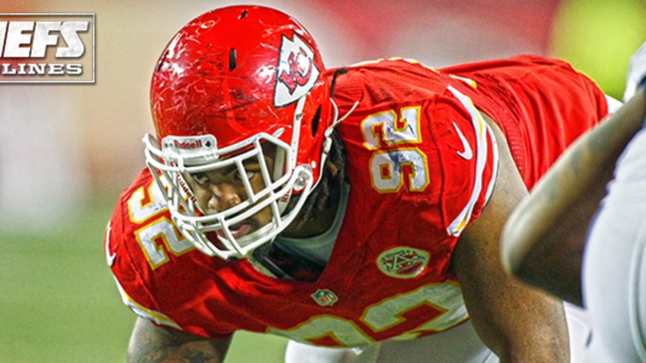 Eric Berry, September 15, 2013, Chiefs home opener. The Chiefs wore red  pants with red …