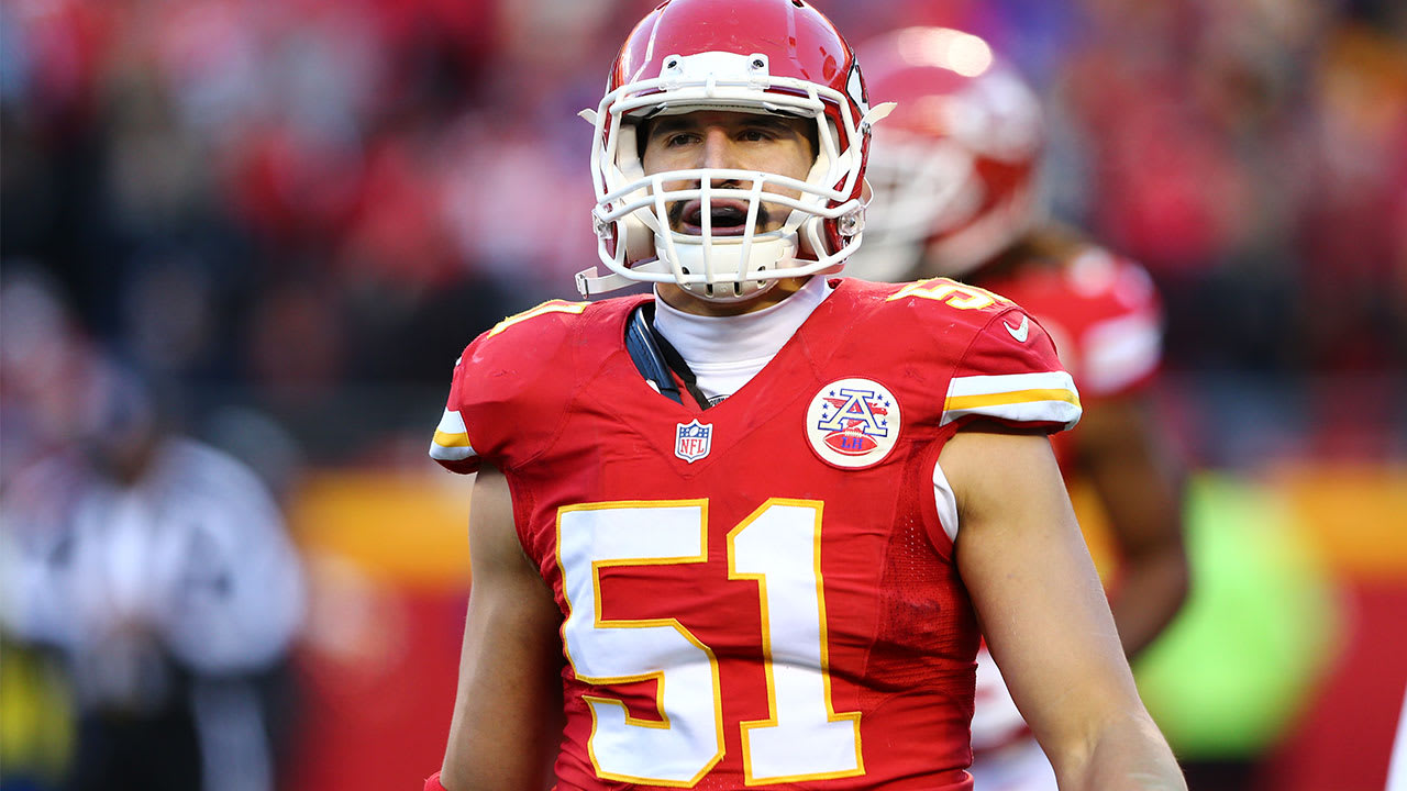 Kansas City Chiefs linebacker Frank Zombo (51) during the first half of an  NFL preseason football game in Kansas City, Mo., Friday, August 11, 2017.  (AP Photo/Reed Hoffmann Stock Photo - Alamy