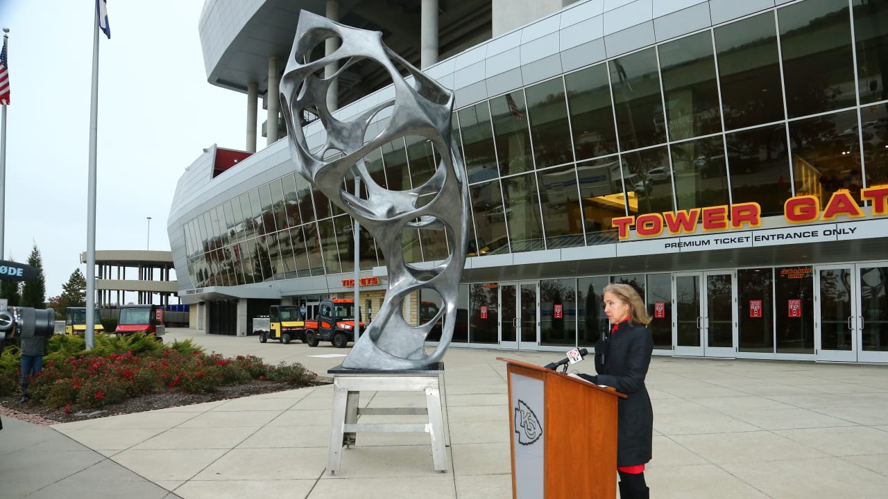 Kansas City Chiefs Levitating Football Sculpture