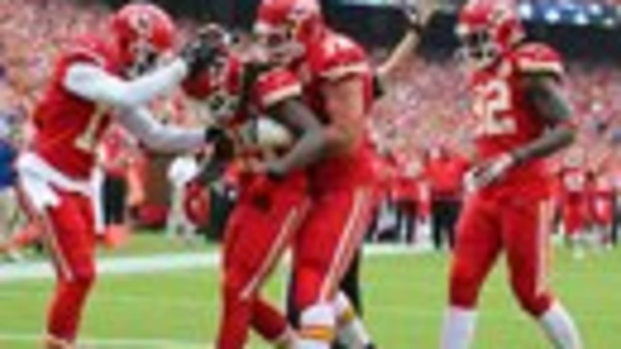 Eric Berry, September 15, 2013, Chiefs home opener. The Chiefs wore red  pants with red …