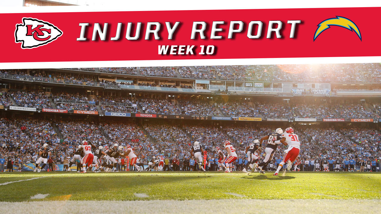 Chiefs Vs. Chargers: Injury Report