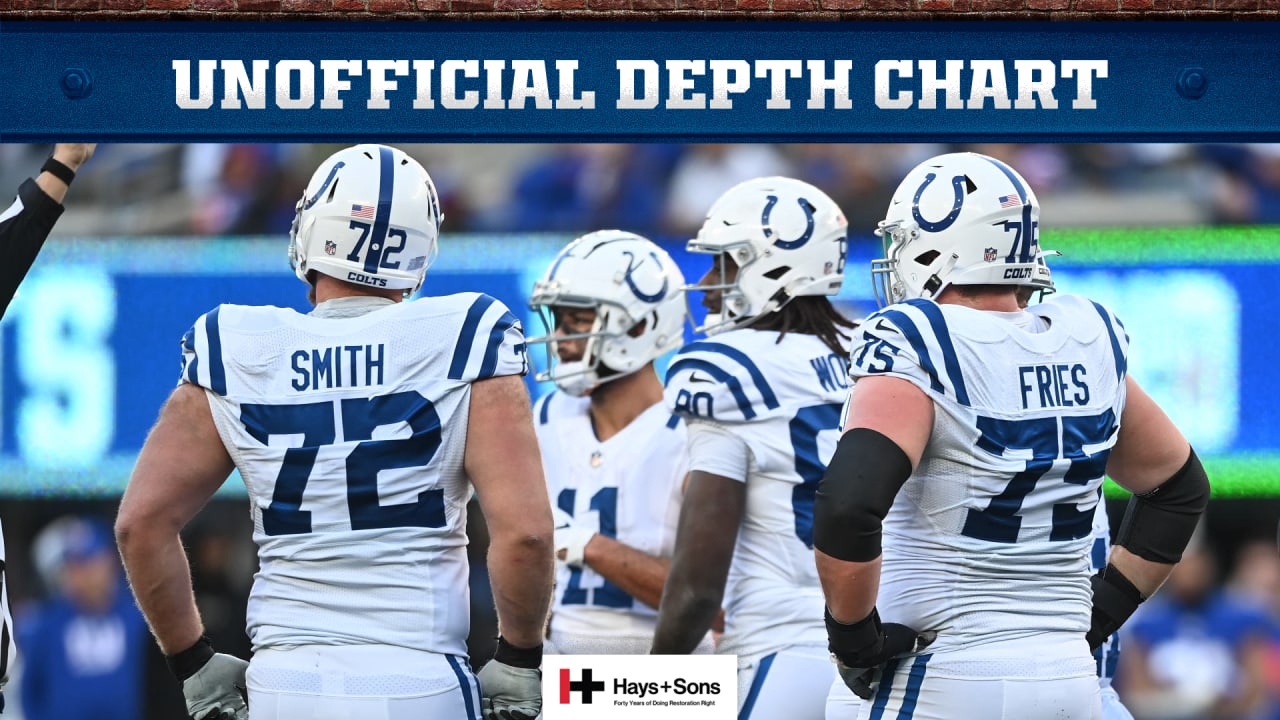 Colts Release Unofficial Depth Chart For Week 18 Game vs. Houston Texans