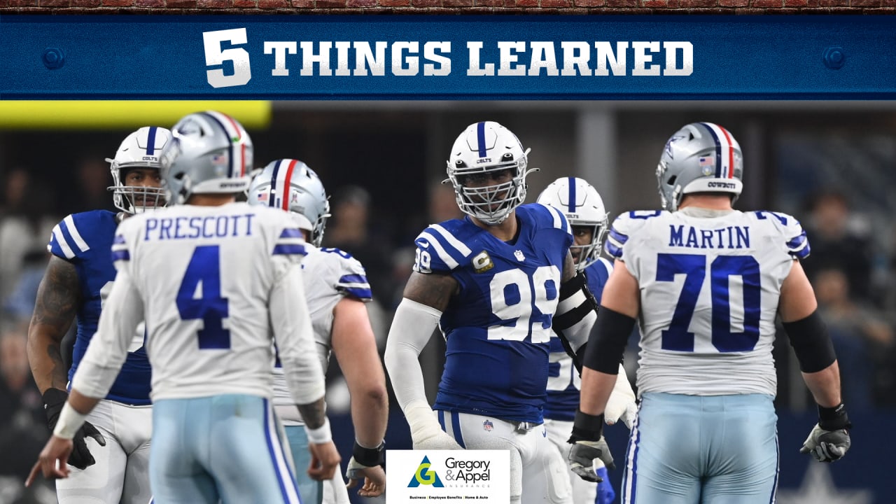 5 Things Learned, Colts vs. Cowboys Week 13