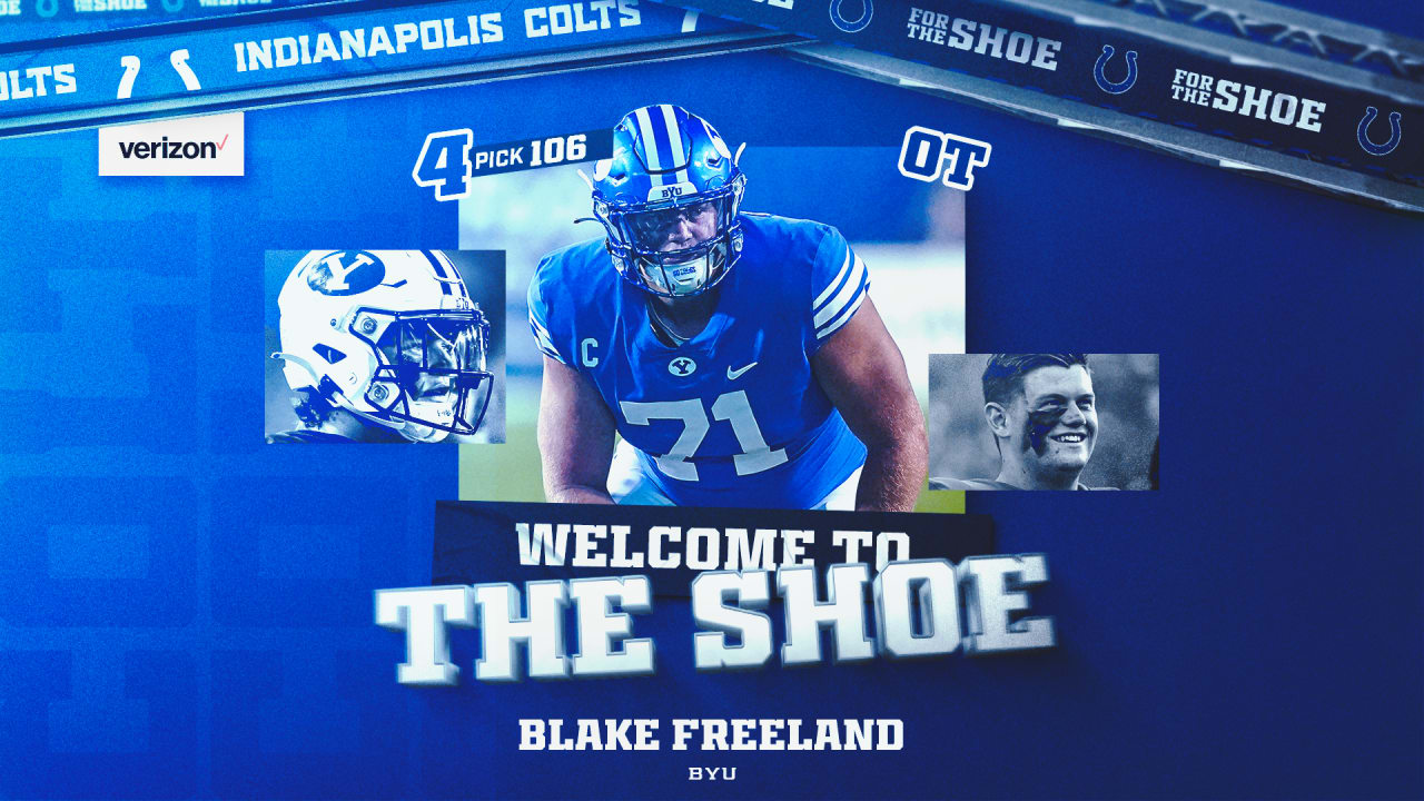 Colts select BYU offensive tackle Blake Freeland with No. 106 pick in