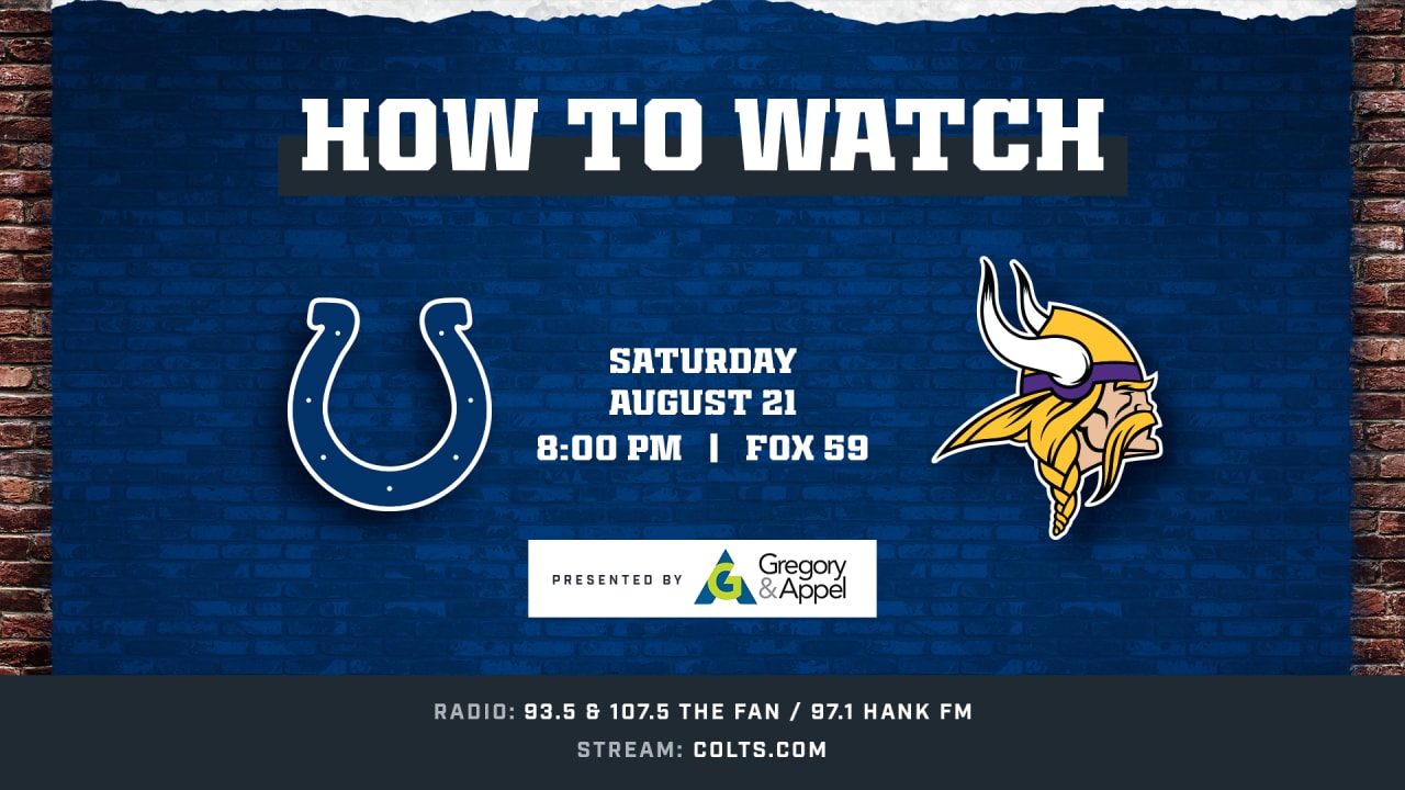 Indianapolis Colts @ Minnesota Vikings (Preseason Game 2) kicks