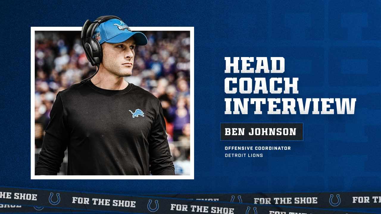 Colts Interview Detroit Lions Offensive Coordinator Ben Johnson For Head Coach Position