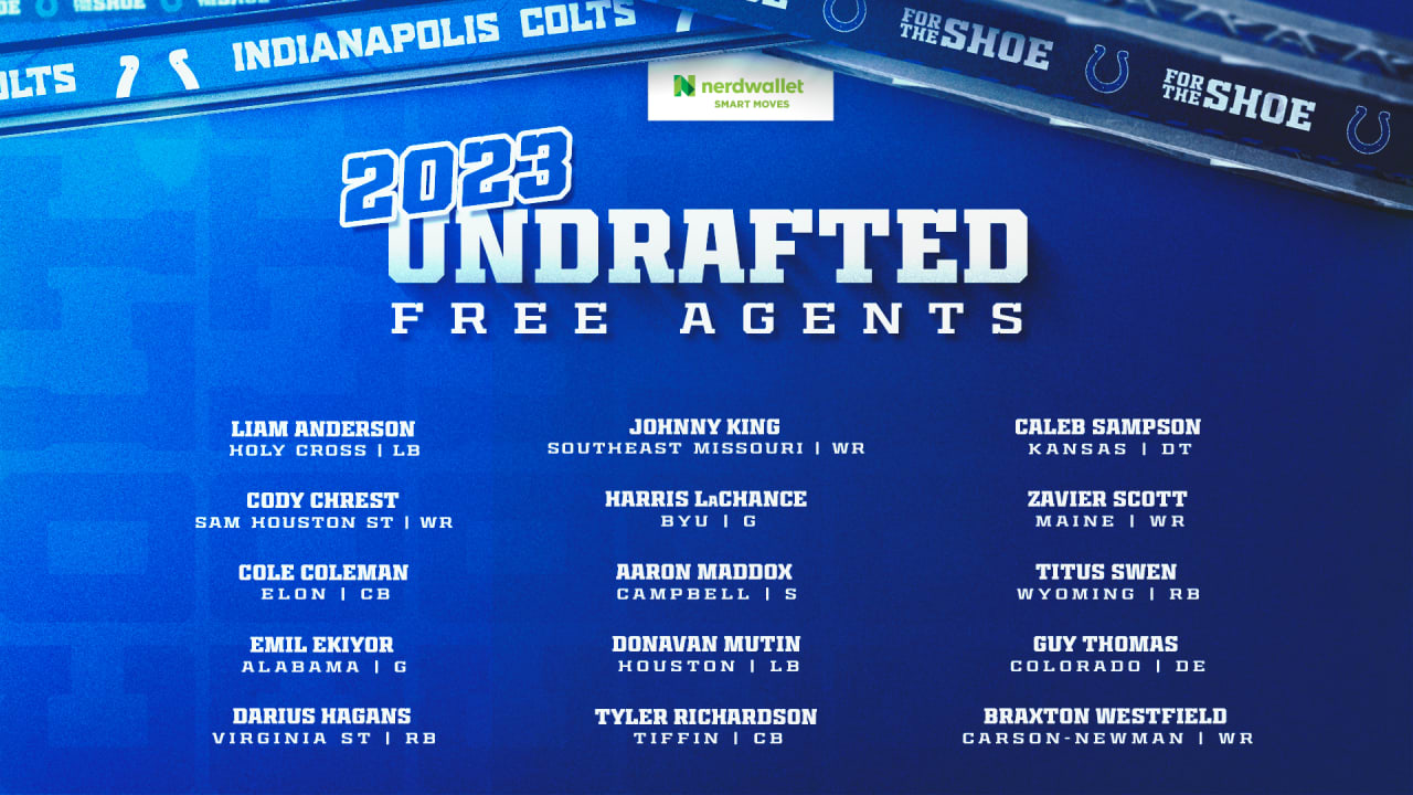 Colts sign 15 undrafted free agents