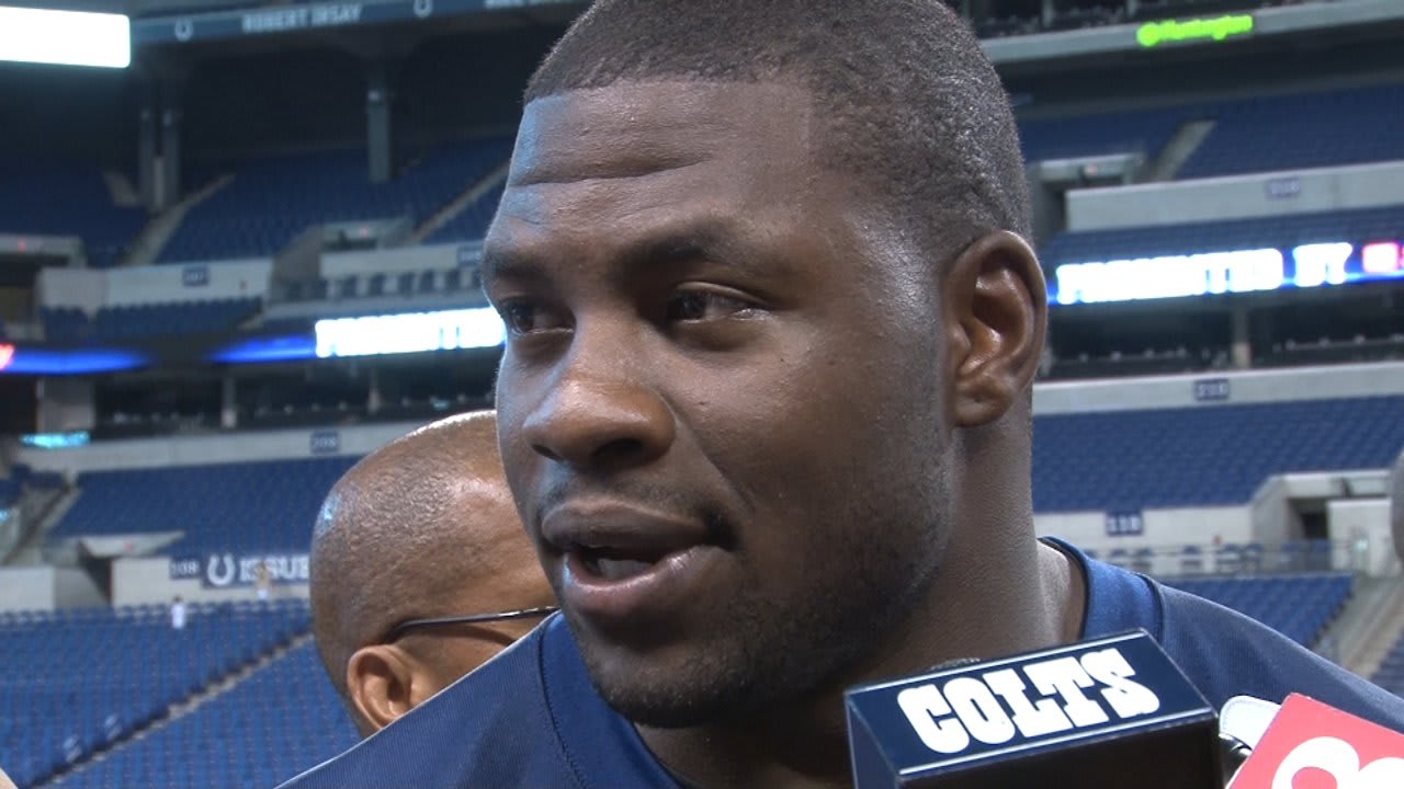 Colts MiniCamp Dwayne Allen at Lucas Oil Stadium