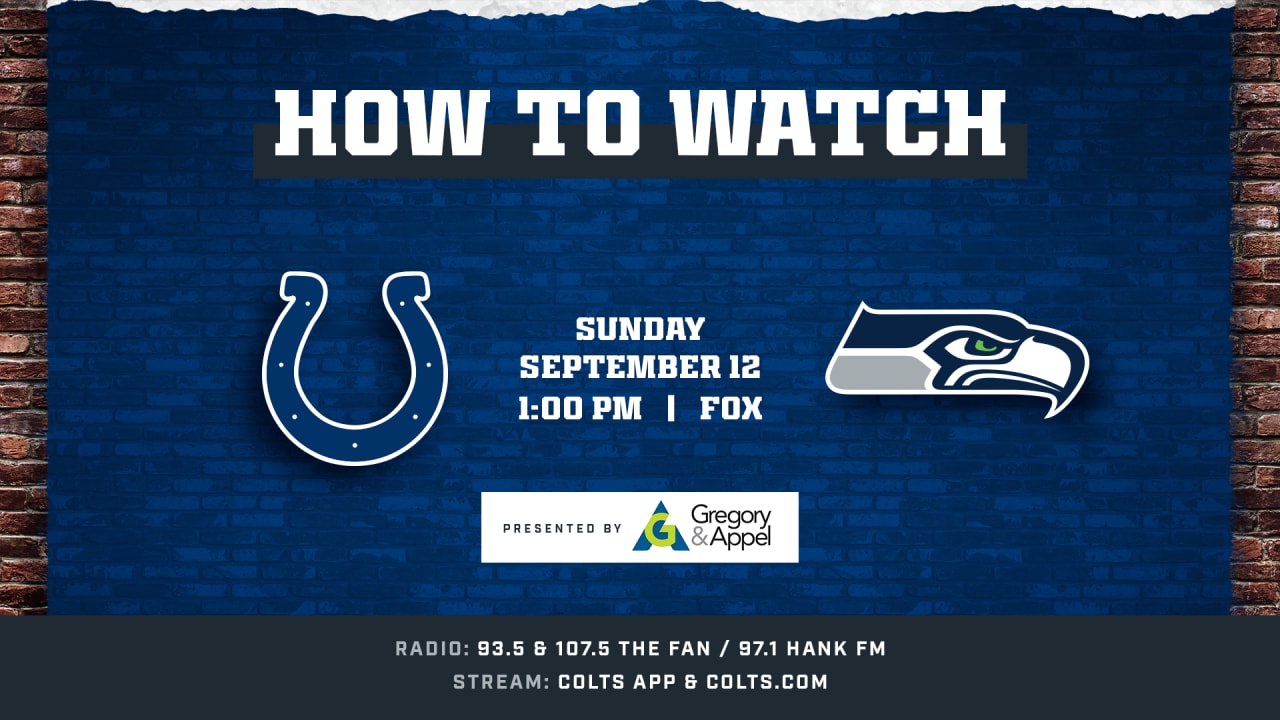Indianapolis Colts vs. Seattle Seahawks: Is the Week 1 game on TV?