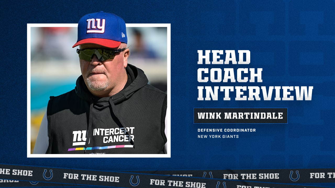 Colts Interview New York Giants Defensive Coordinator Don 'Wink' Martindale  For Head Coach Position