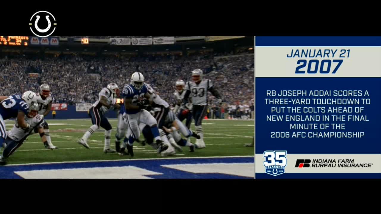 Top Moments in Colts History: AFC Championship TD Run by Addai