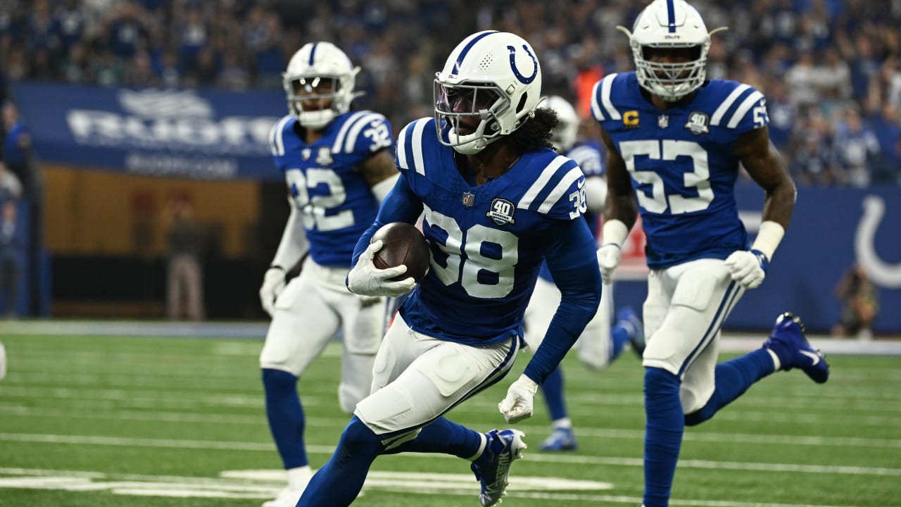 Indianapolis Colts cornerback Tony Brown runs through a drill