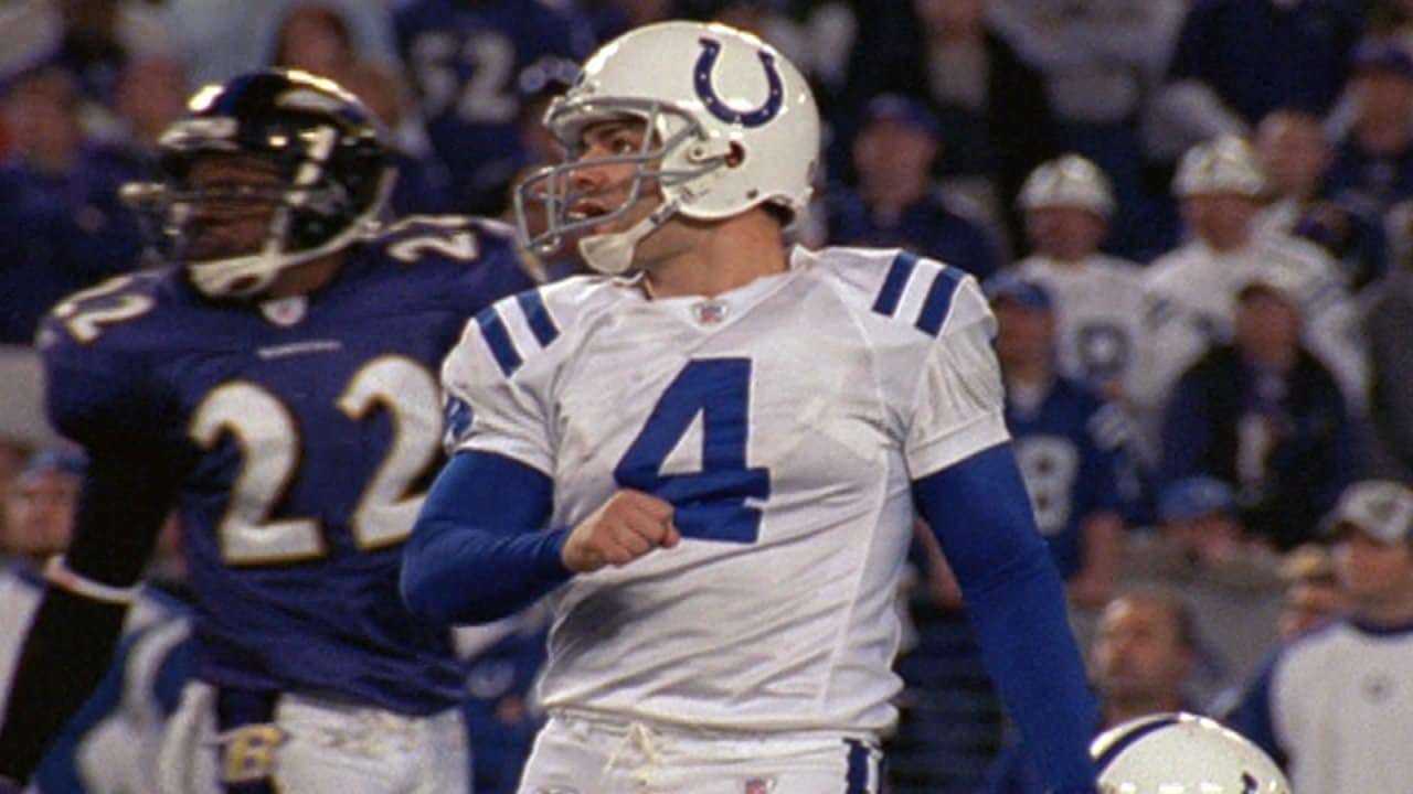 Indianapolis Colts kicker Adam Vinatieri sits on the bench while his team  plays the Baltimore Ravens, during the divisional round of the AFC playoffs  at M & T Bank Stadium in Baltimore