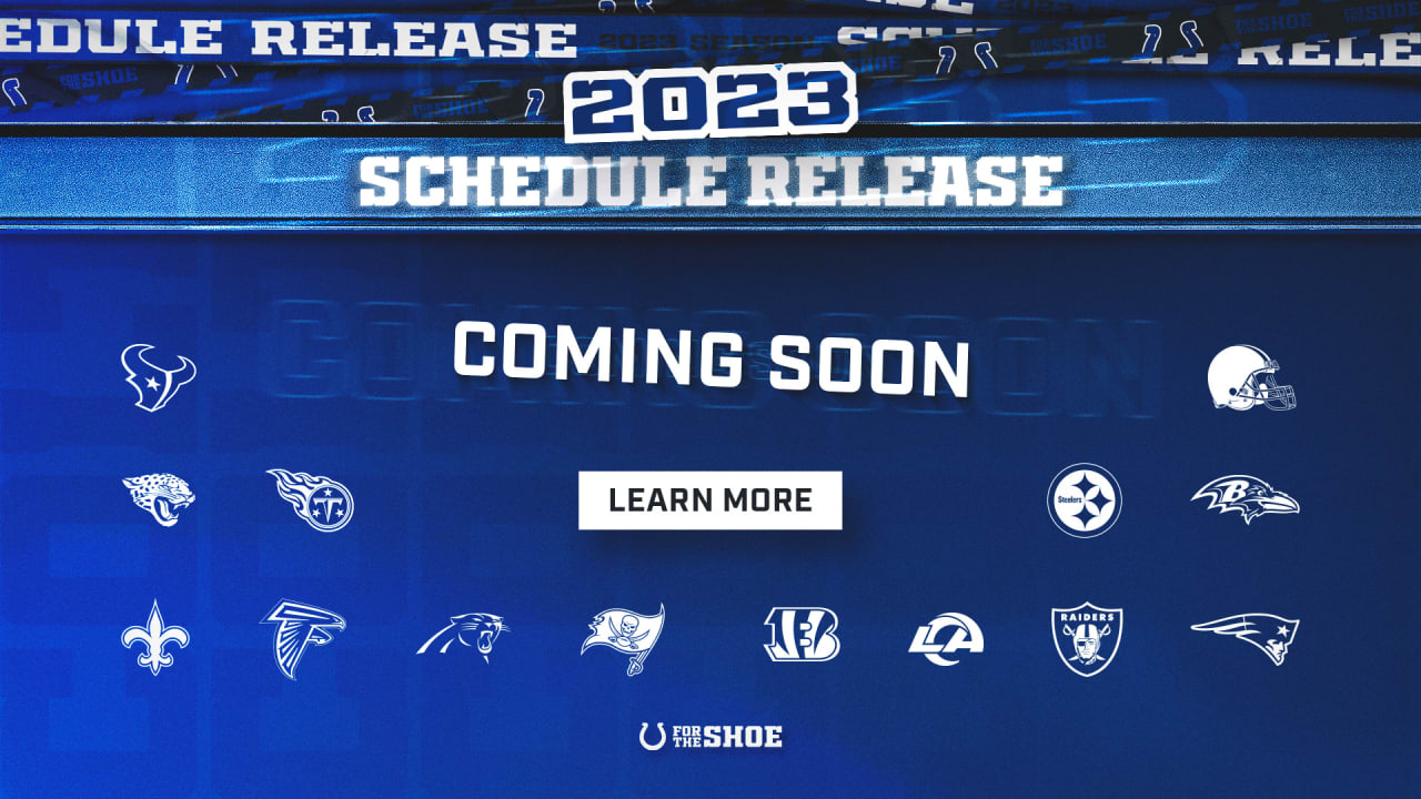 Colts' 2023 schedule to be unveiled Thursday, May 11