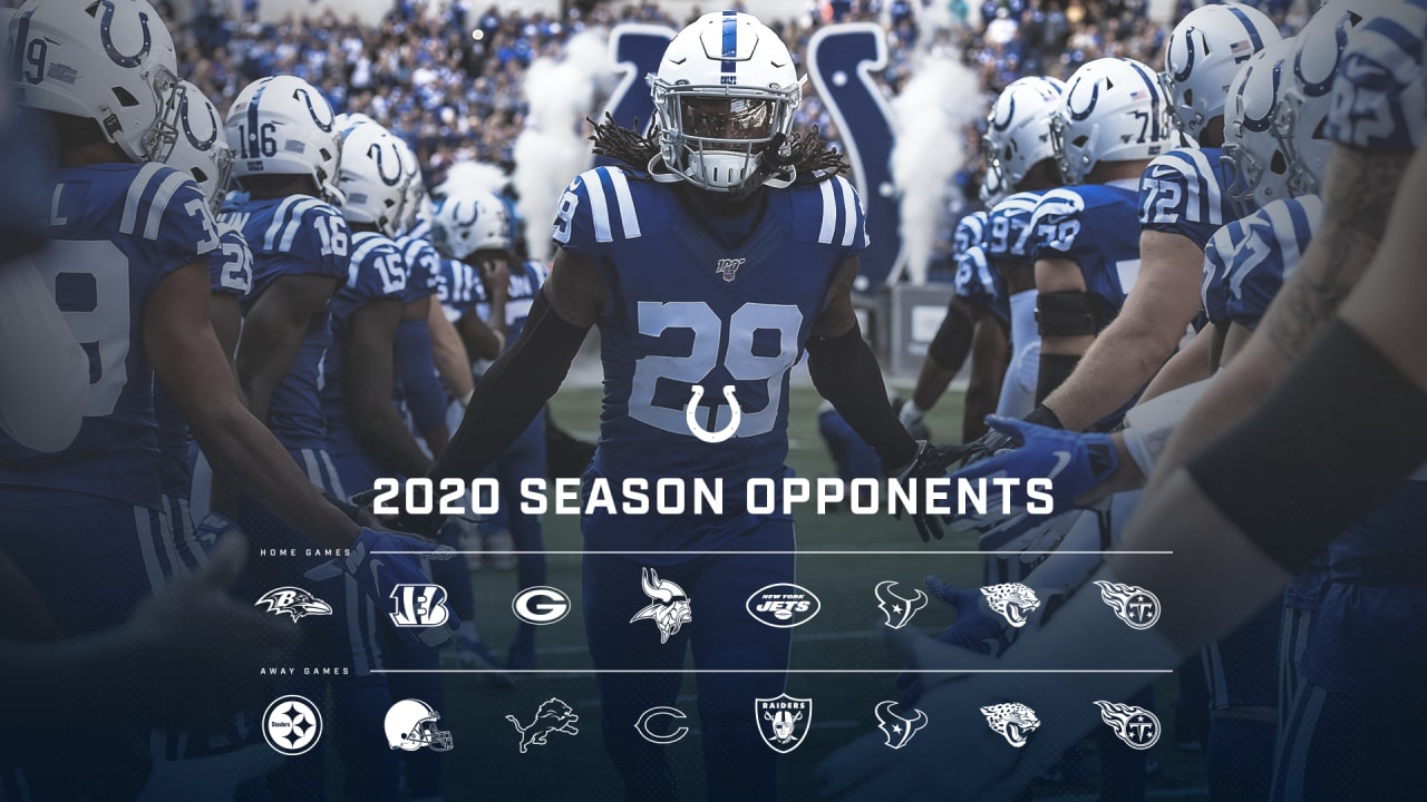 Here are the Indianapolis Colts' official home and away opponents for the  2020 season