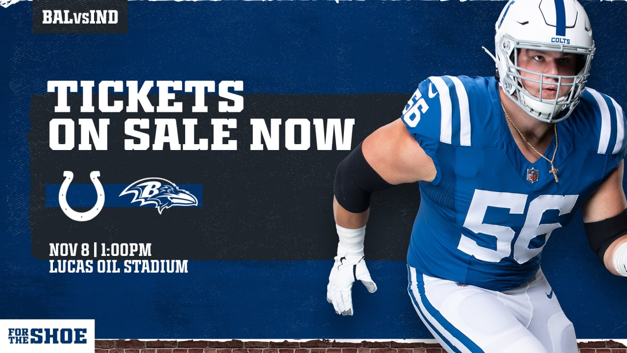 A limited number of single-game tickets for Colts vs. Ravens are available  to the public now at Ticketmaster.com.