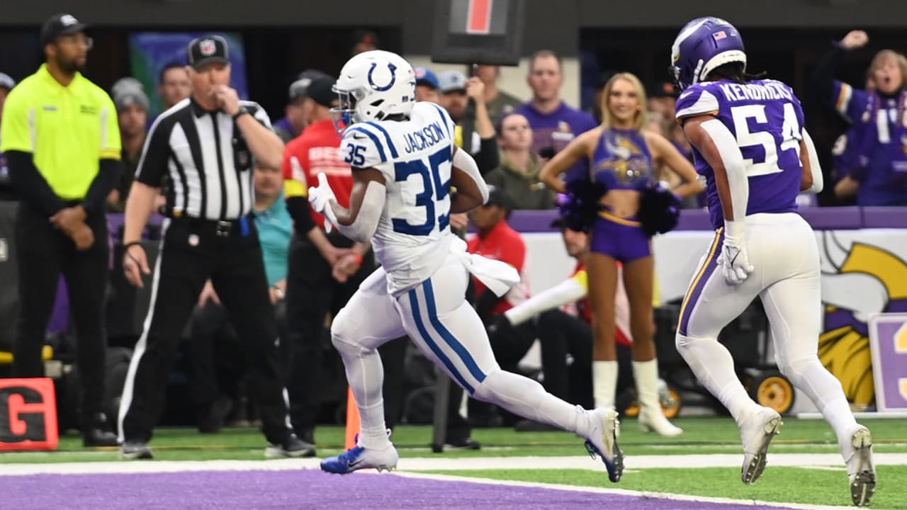 Indianapolis Colts running back Deon Jackson (35) in action