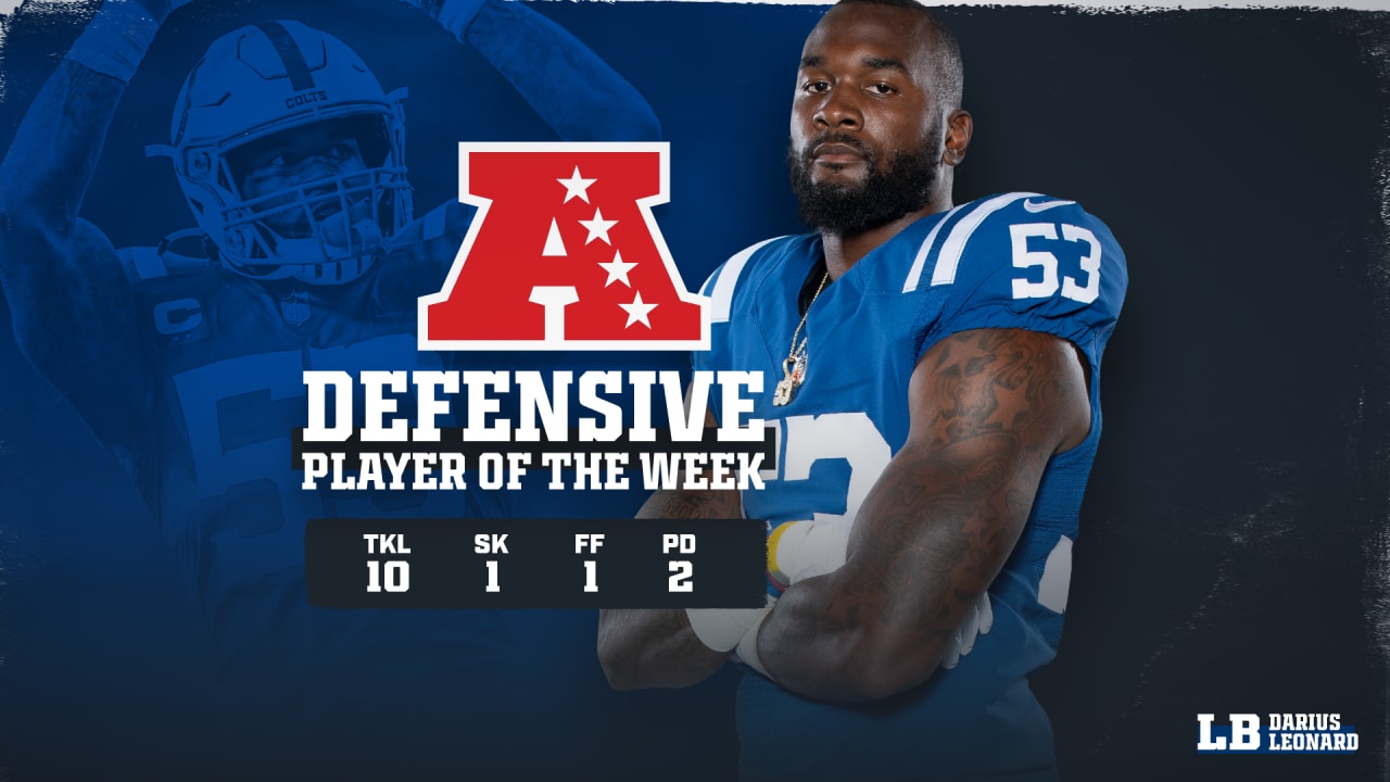 Colts linebacker Darius Leonard named AFC Defensive Player of the Week