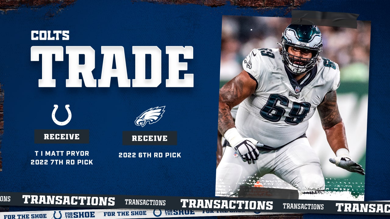 Colts Trade For Philadelphia Eagles' OL Matt Pryor, Swap 2022