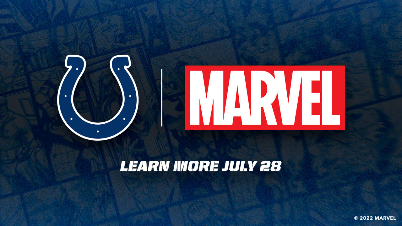 The Indianapolis Colts will partner with worldwide entertainment leader  Marvel Entertainment to bring the Marvel Universe to Indianapolis during  the 2022 NFL season.