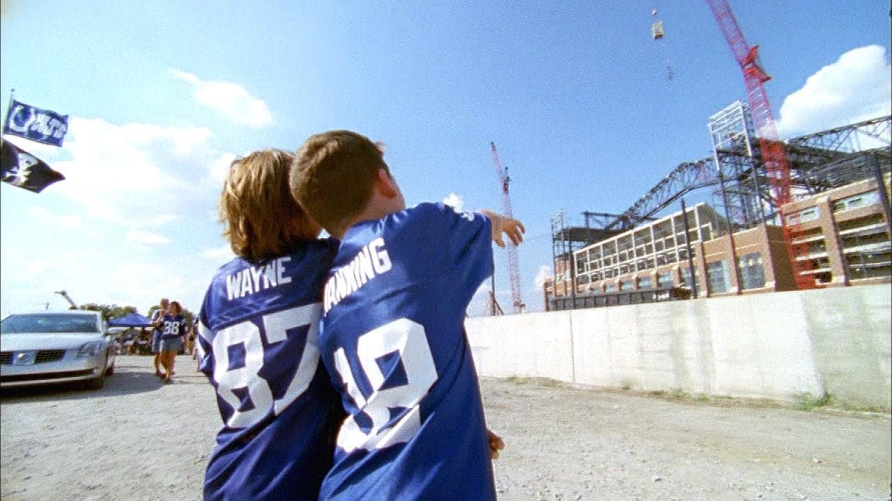 Colts legends Peyton Manning & Reggie Wayne await the announcement