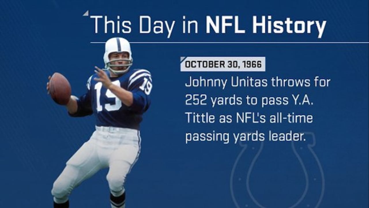 This Day in NFL History Johnny Unitas NFL's alltime passing