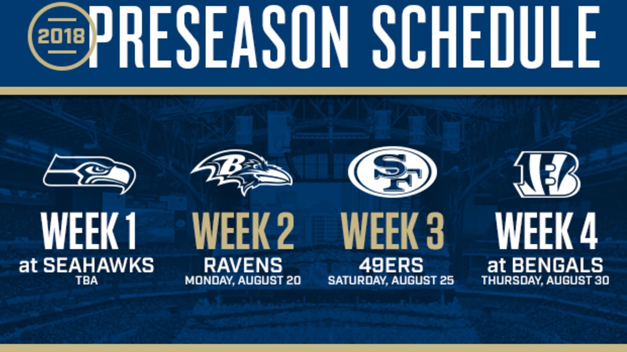 Colts Announce 2018 Preseason Schedule