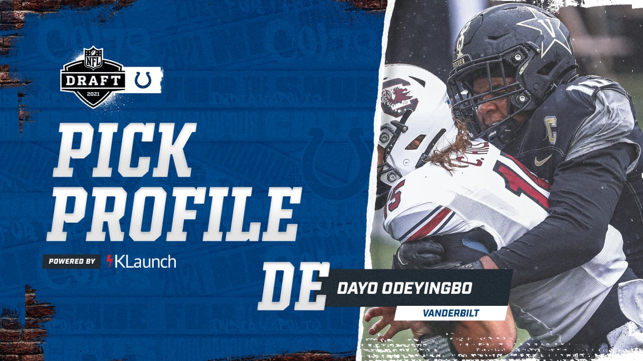 2021 NFL Draft: Defensive end Dayo Odeyingbo talks to the media after being  selected 54th overall by the Indianapolis Colts in the 2021 NFL Draft