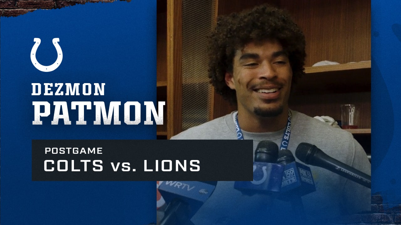 Dezmon Patmon Colts vs. Lions Postgame