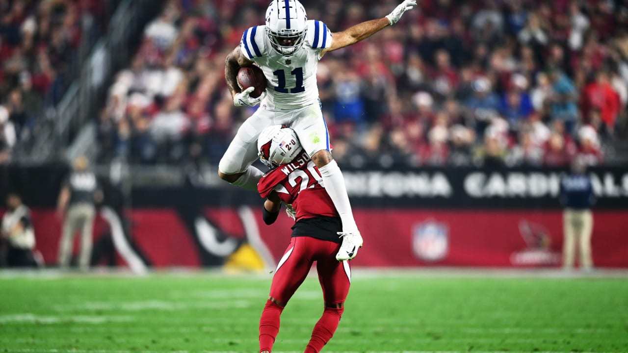 Michael Pittman Jr. Indianapolis Colts Autographed 11 x 14 Hurdle  Spotlight Photograph