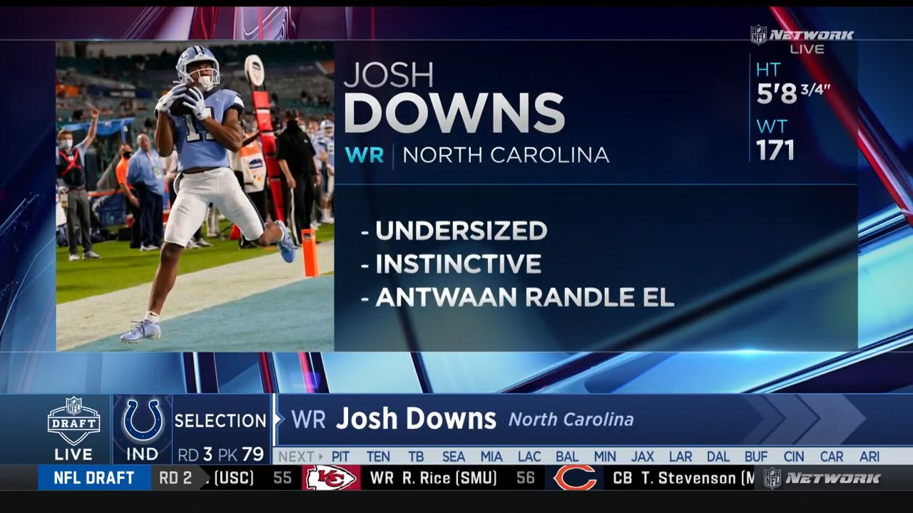 NFL on X: With the No. 79 overall pick in the 2023 @NFLDraft, the @Colts  select Josh Downs! 