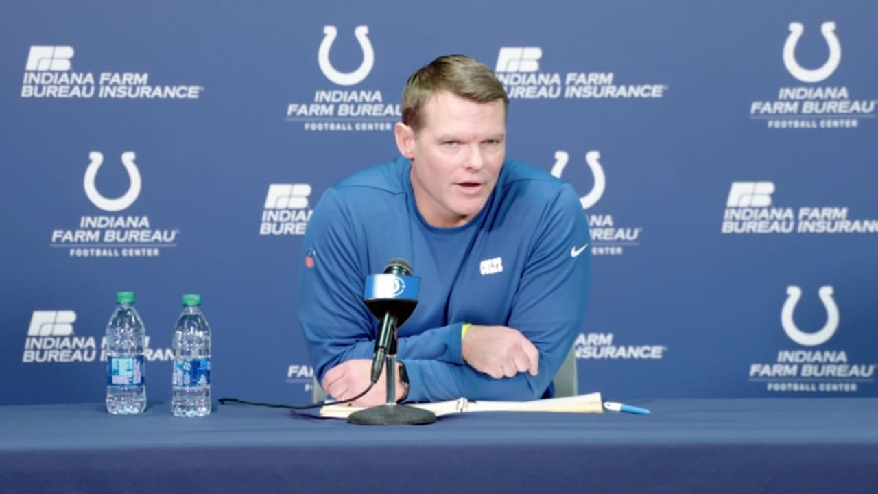 Indianapolis Colts general manager Chris Ballard speaks during a news  conference at the team's NFL football training facility, Thursday, Jan. 2,  2020, in Indianapolis. (AP Photo/Darron Cummings Stock Photo - Alamy