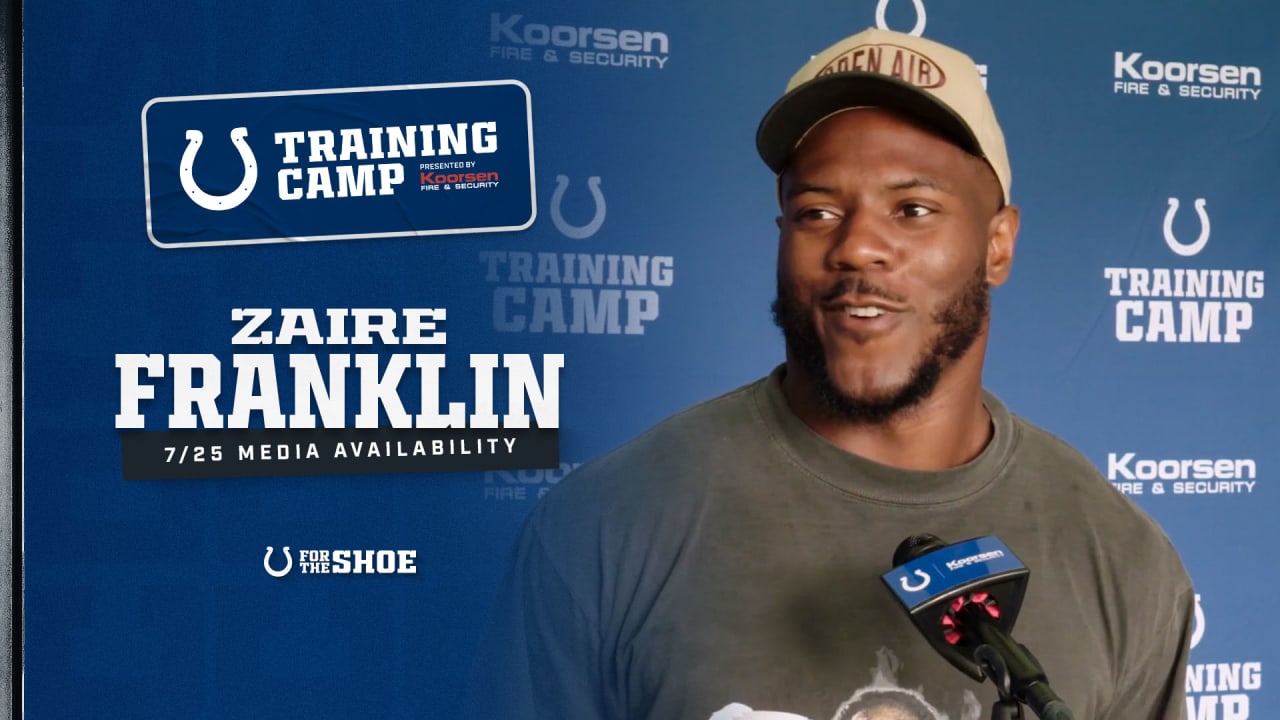 Zaire Franklin: Training Camp Media Availability, July 25