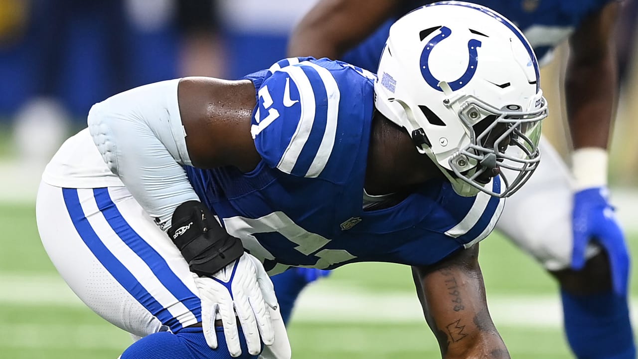 Indianapolis Colts safety Khari Willis (37) during a timeout in the second  half of an NFL football game against the Jacksonville Jaguars, Sunday, Jan.  9, 2022, in Jacksonville, Fla. The Jaguars defeated