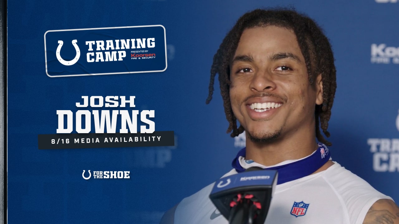 Josh Downs Training camp media availability, August 16