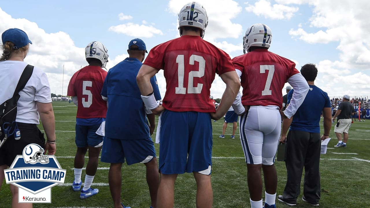 Luck returns to field as Colts open training camp workouts