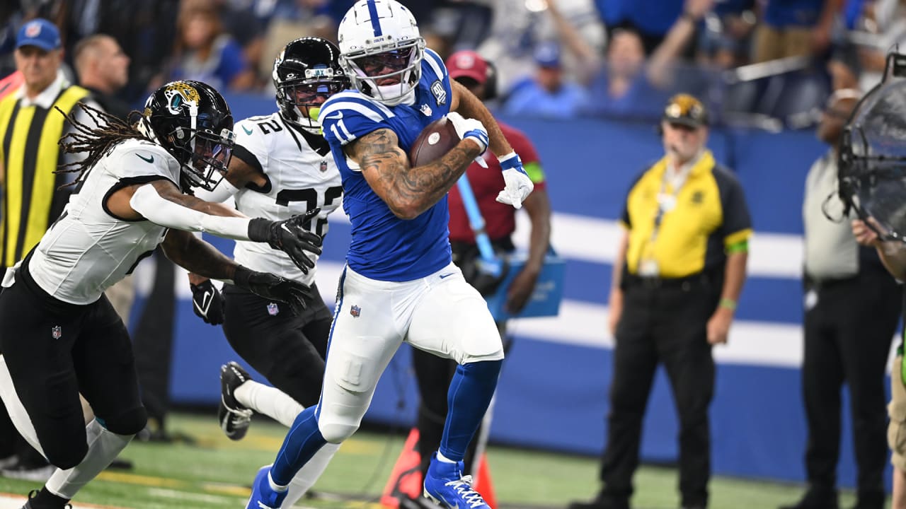 Indianapolis Colts' Michael Pittman Jr. makes a catch before an NFL  football game against the Pittsburgh Steelers, Monday, Nov. 28, 2022, in  Indianapolis. (AP Photo/AJ Mast Stock Photo - Alamy