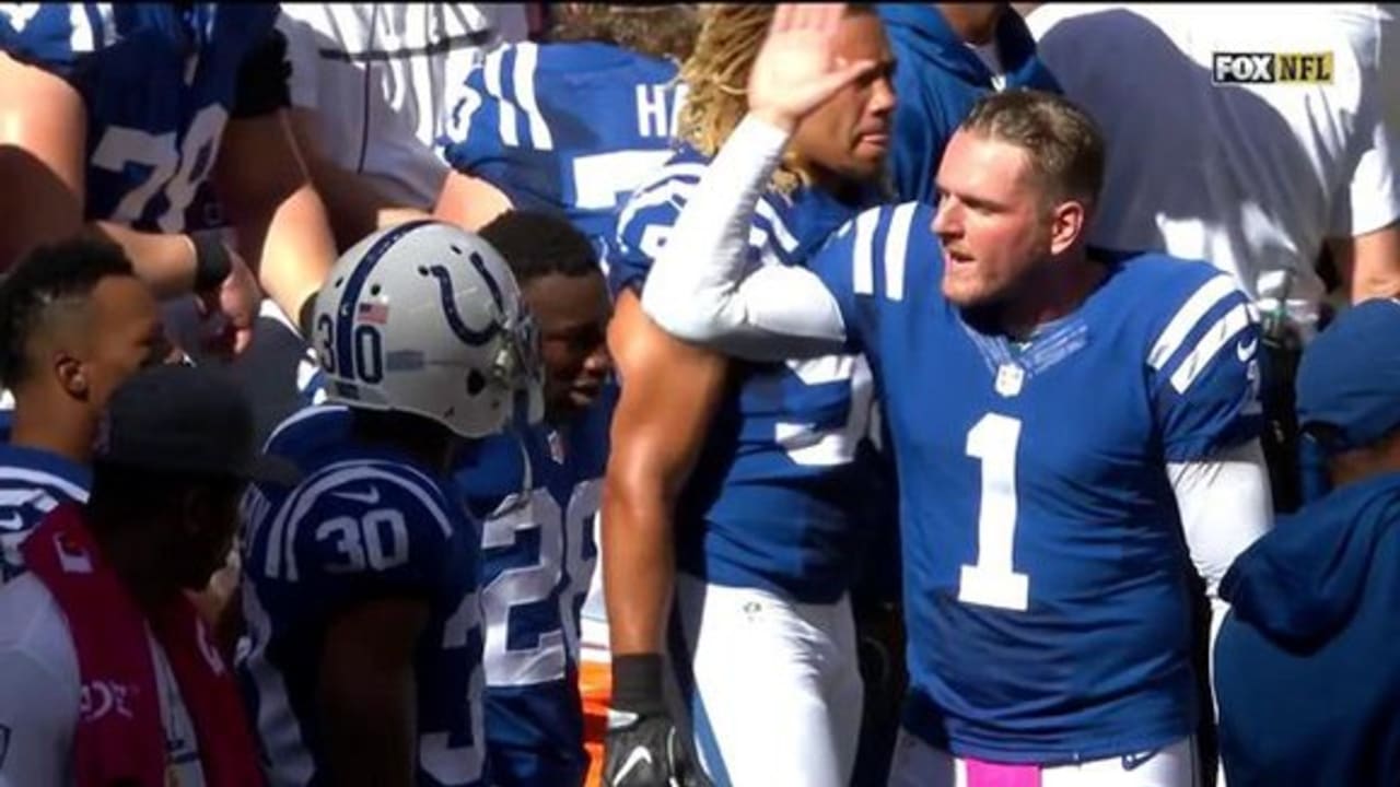 Indianapolis Colts punter Pat McAfee catches the football during warm ups  before the start of an NFL football game against the Seattle Seahawks in  Indianapolis, Sunday, Oct. 4, 2009. (AP Photo/Darron Cummings