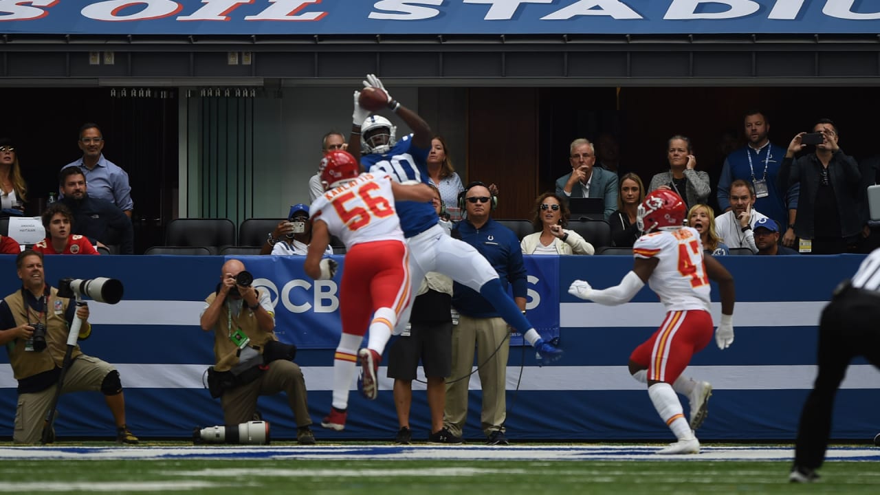 WATCH: Colts' Jelani Woods catches first NFL TD vs. Chiefs