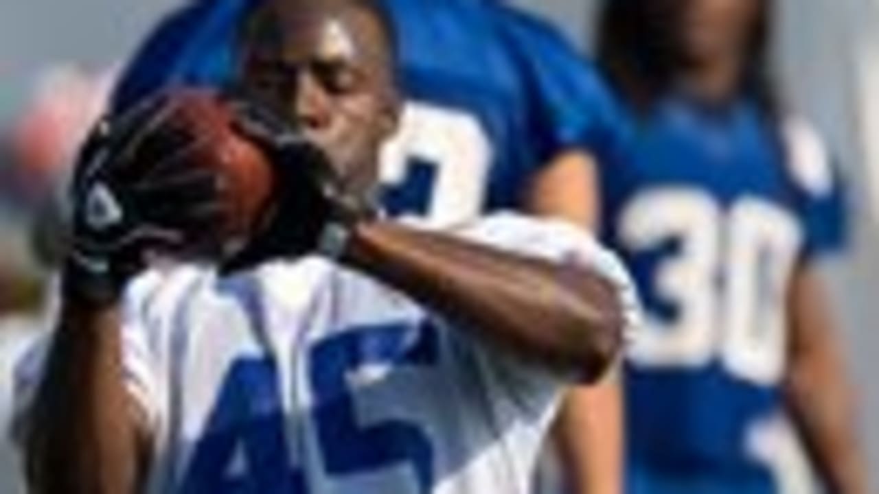 Trainers tend to Indianapolis Colts running back Devin Moore (45) after he  was injured on a play during an NFL football game against the Jacksonville  Jaguars in Jacksonville, Fla., Sunday, Oct. 3