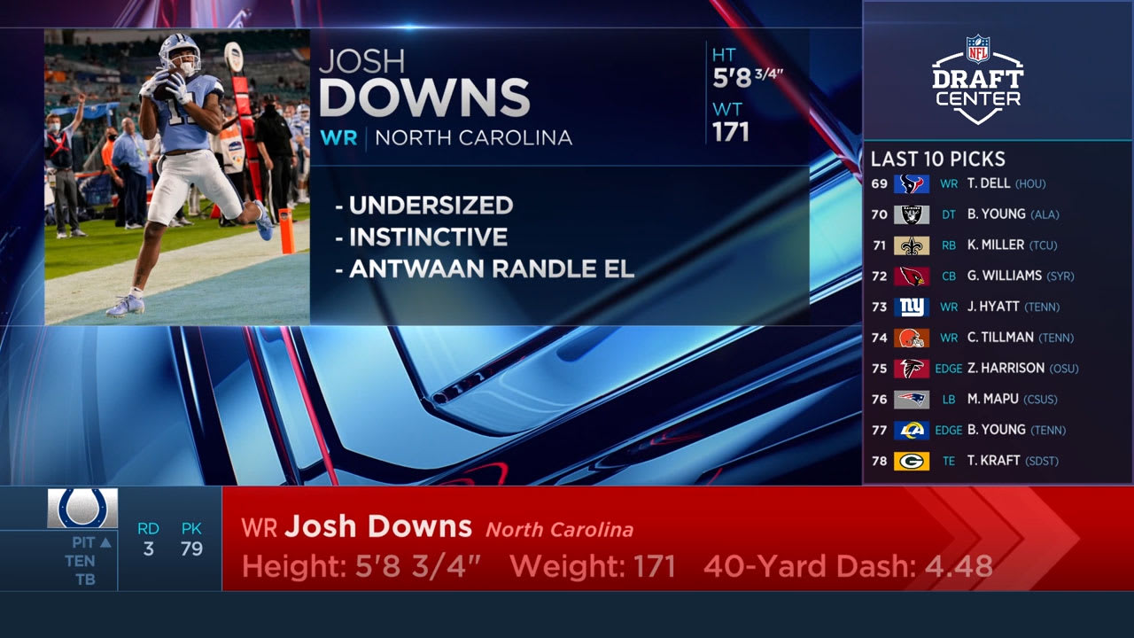 Lance Zierlein compares Josh Downs to Jahan Dotson