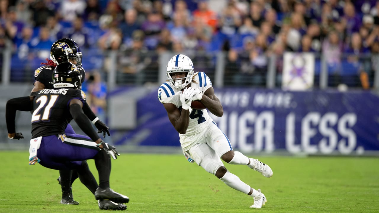 Indianapolis Colts wide receiver Zach Pascal runs a drill during practice  at the NFL team's football training camp in Westfield, Ind., Thursday, July  29, 2021. (AP Photo/Michael Conroy Stock Photo - Alamy