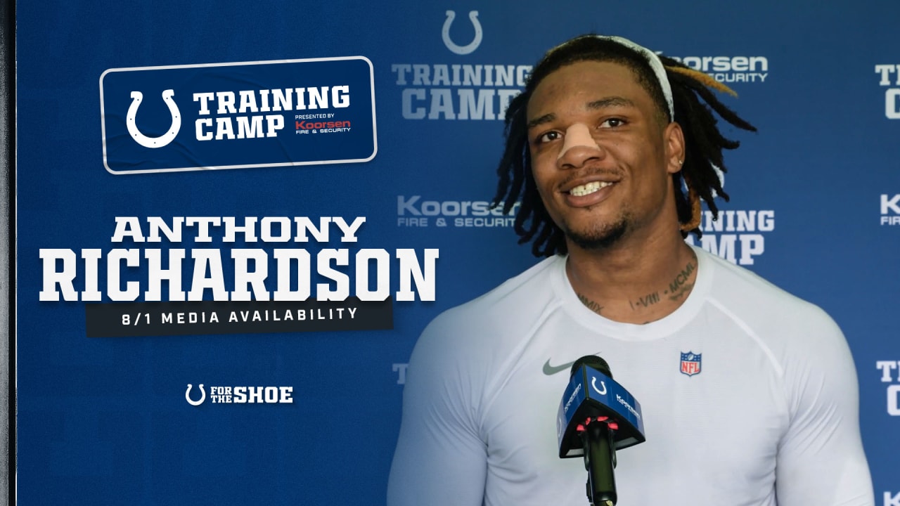 Anthony Richardson Training camp media availability, August 1