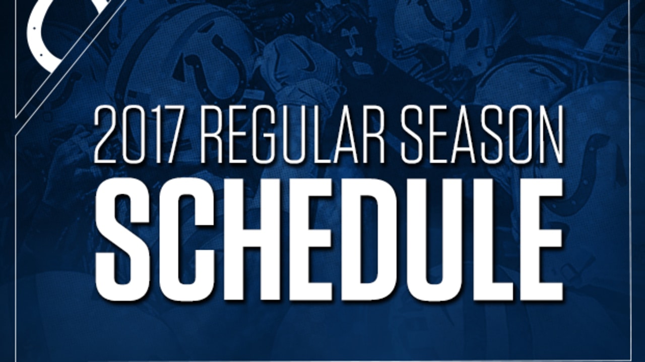 Indianapolis Colts Release 2017 Schedule