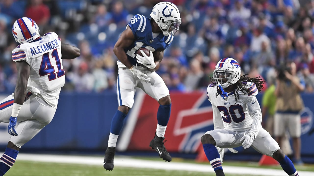 Indianapolis Colts wide receiver Marcus Johnson (16) during NFL football  preseason game action between the Indianapolis