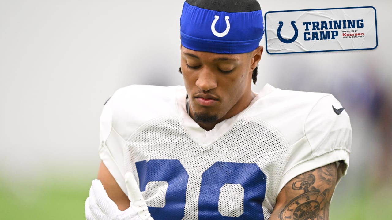 Cornerback JuJu Brents participates in his first practice with the Colts  this Saturday