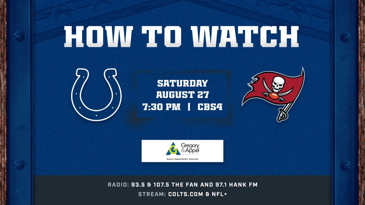 Watch & Listen Live: Tampa Bay Buccaneers at Indianapolis Colts