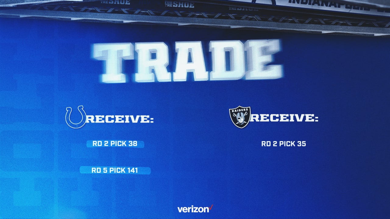 Colts swap second-round picks, acquire fifth-round pick from Las Vegas  Raiders