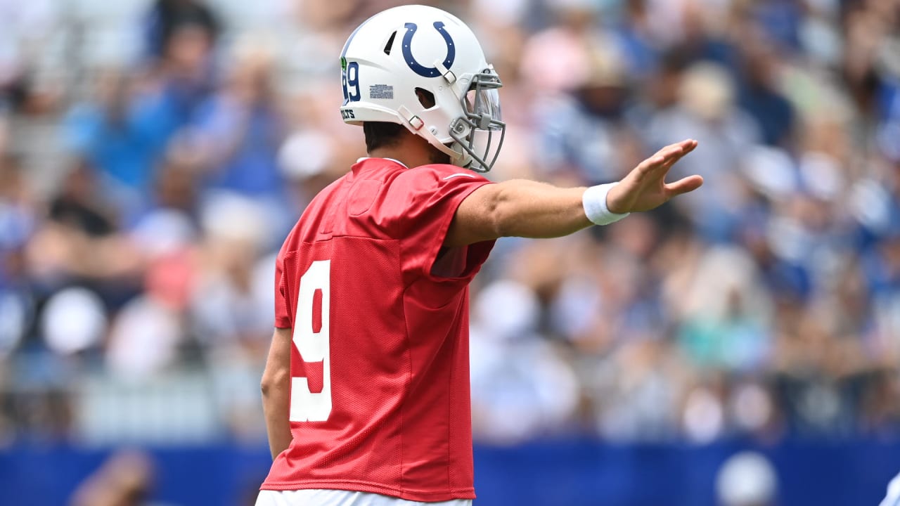 Colts Training Camp Practice Jacob Eason, Jalen Morton, Sam Ehlinger, Brett Hundley Speak, No