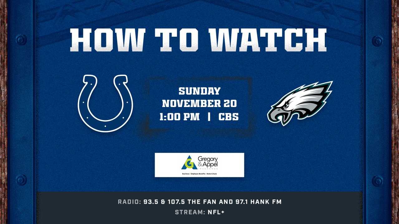 Watch & Listen Live: Philadelphia Eagles at Indianapolis Colts - BVM Sports